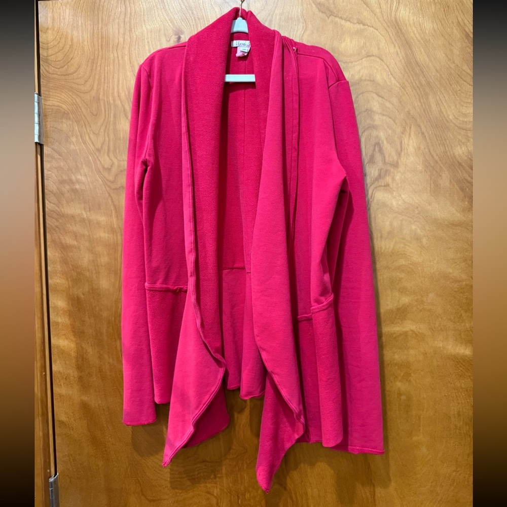 Sucre • medium Women's Red Open Front Cardigan